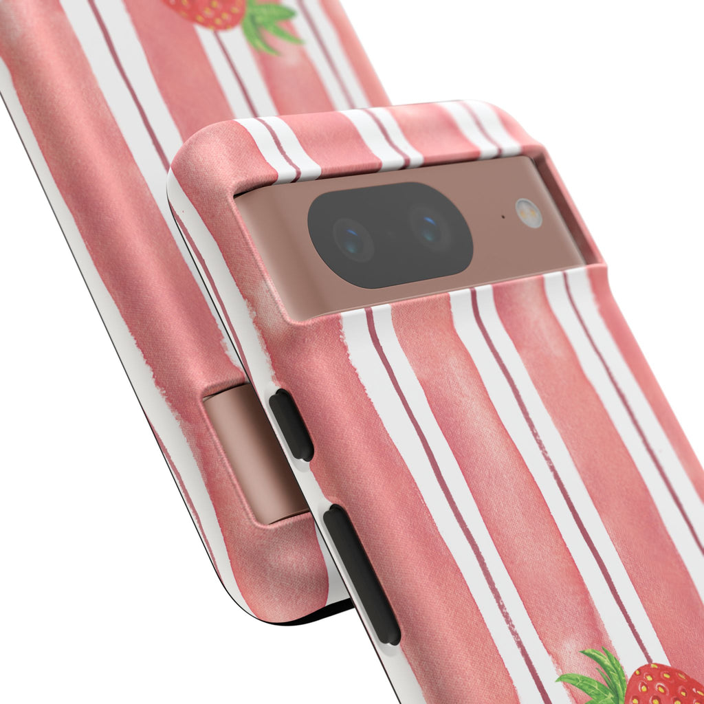 Strawberry Orchard Stripes Phone Case