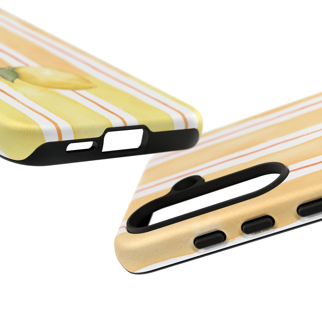 Lemon Orchard Stripes Phone Case