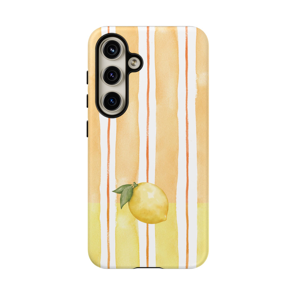 Lemon Orchard Stripes Phone Case