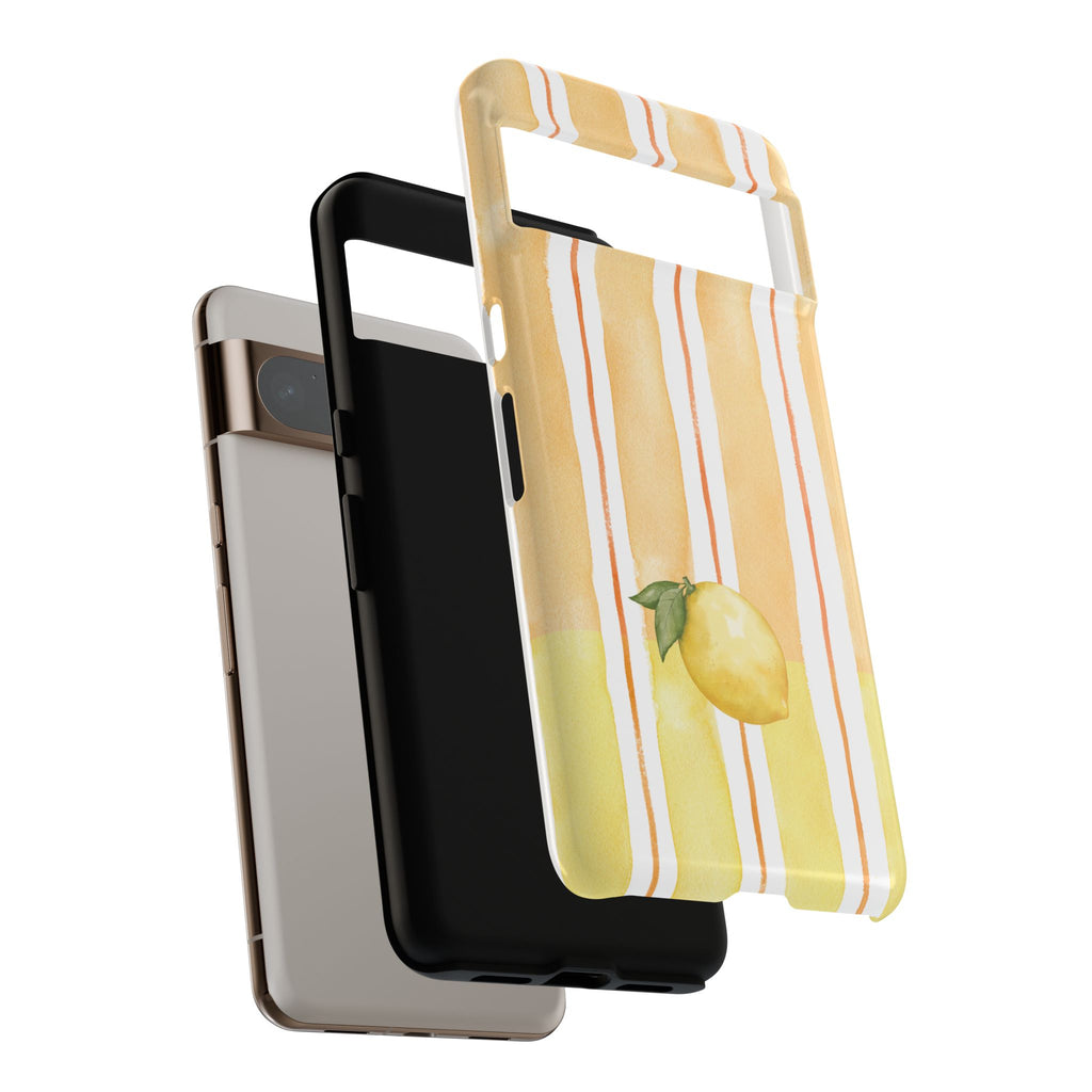 Lemon Orchard Stripes Phone Case