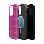 Berry Crush Plaid Magnetic Phone Case