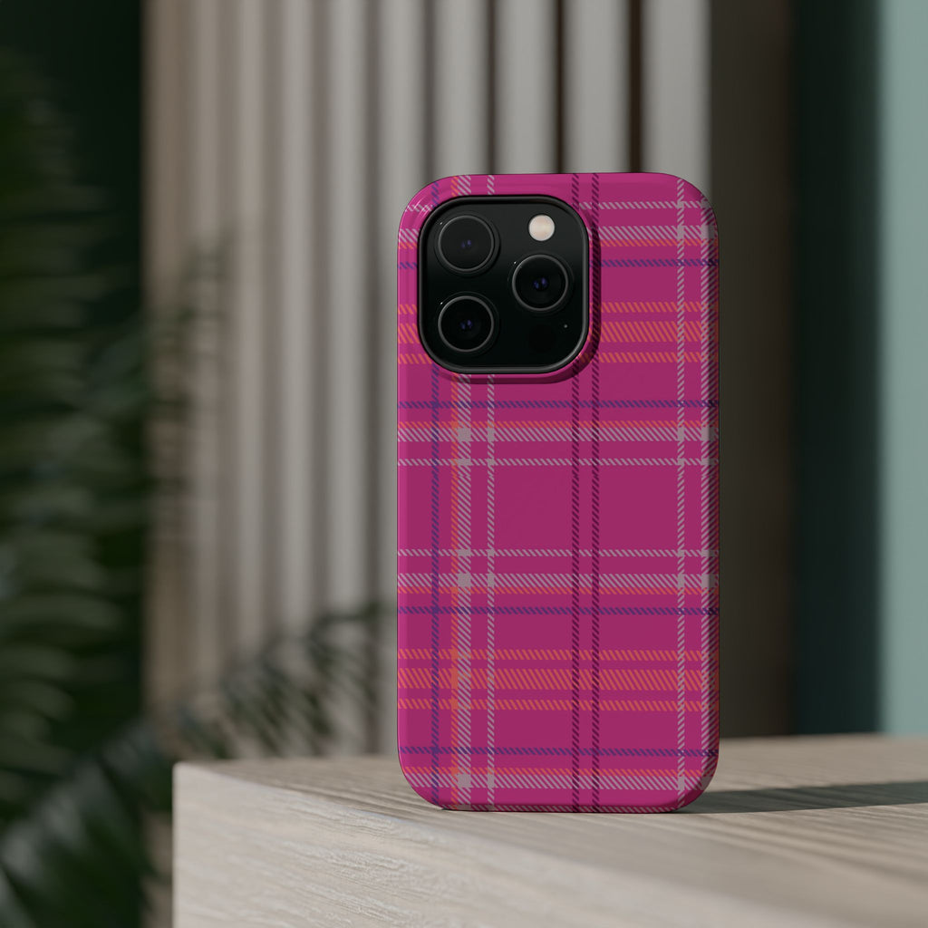 Berry Crush Plaid Magnetic Phone Case