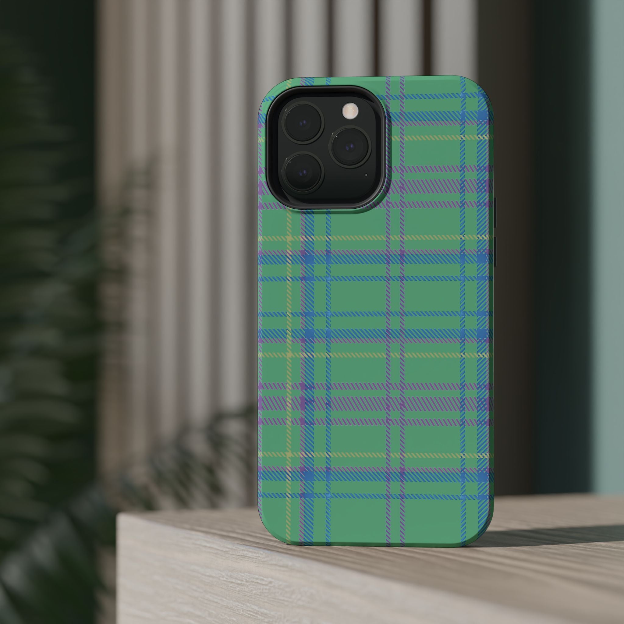 Fresh Energy Plaid Magnetic Phone Case