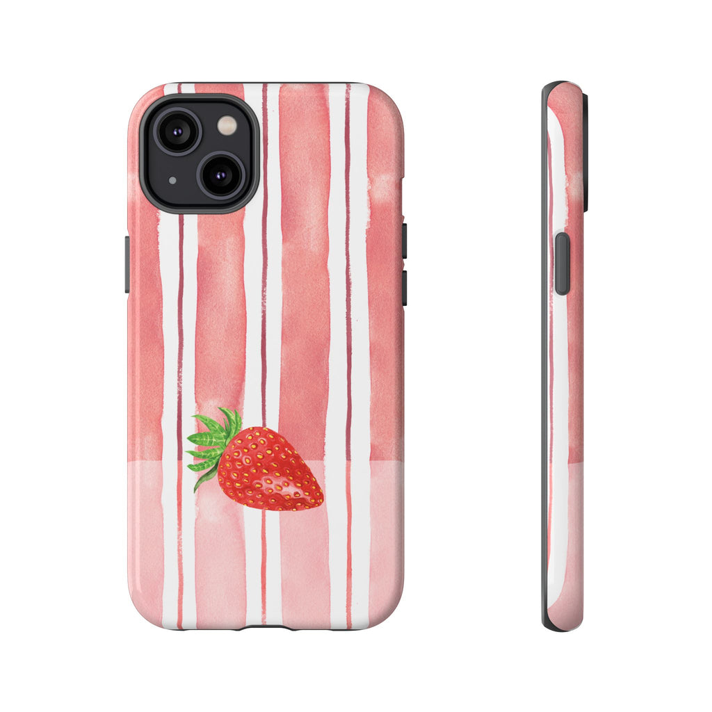 Strawberry Orchard Stripes Phone Case