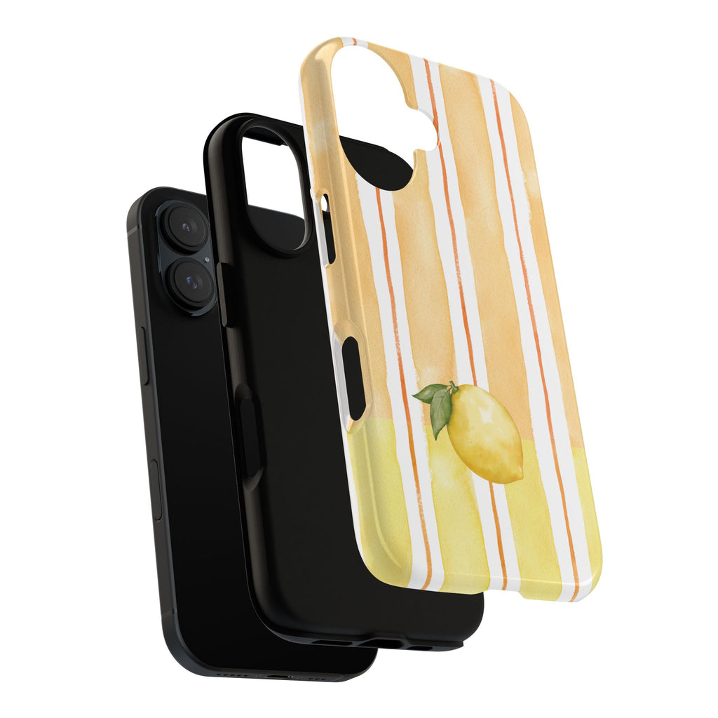Lemon Orchard Stripes Phone Case