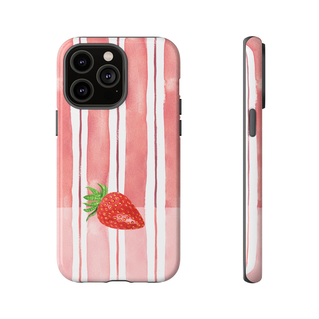 Strawberry Orchard Stripes Phone Case