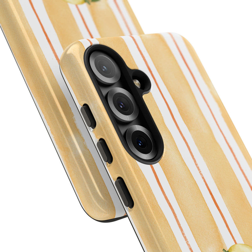 Lemon Orchard Stripes Phone Case