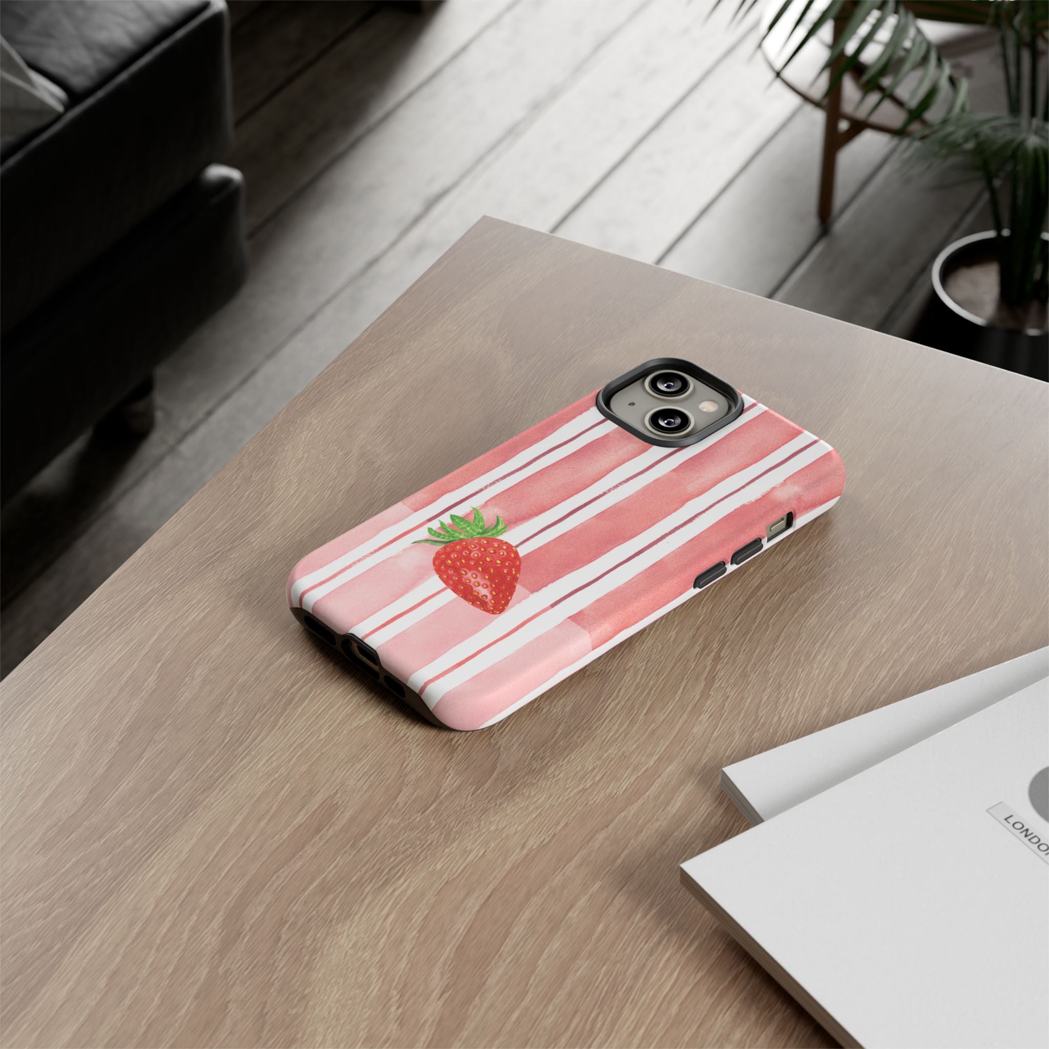 Strawberry Orchard Stripes Phone Case