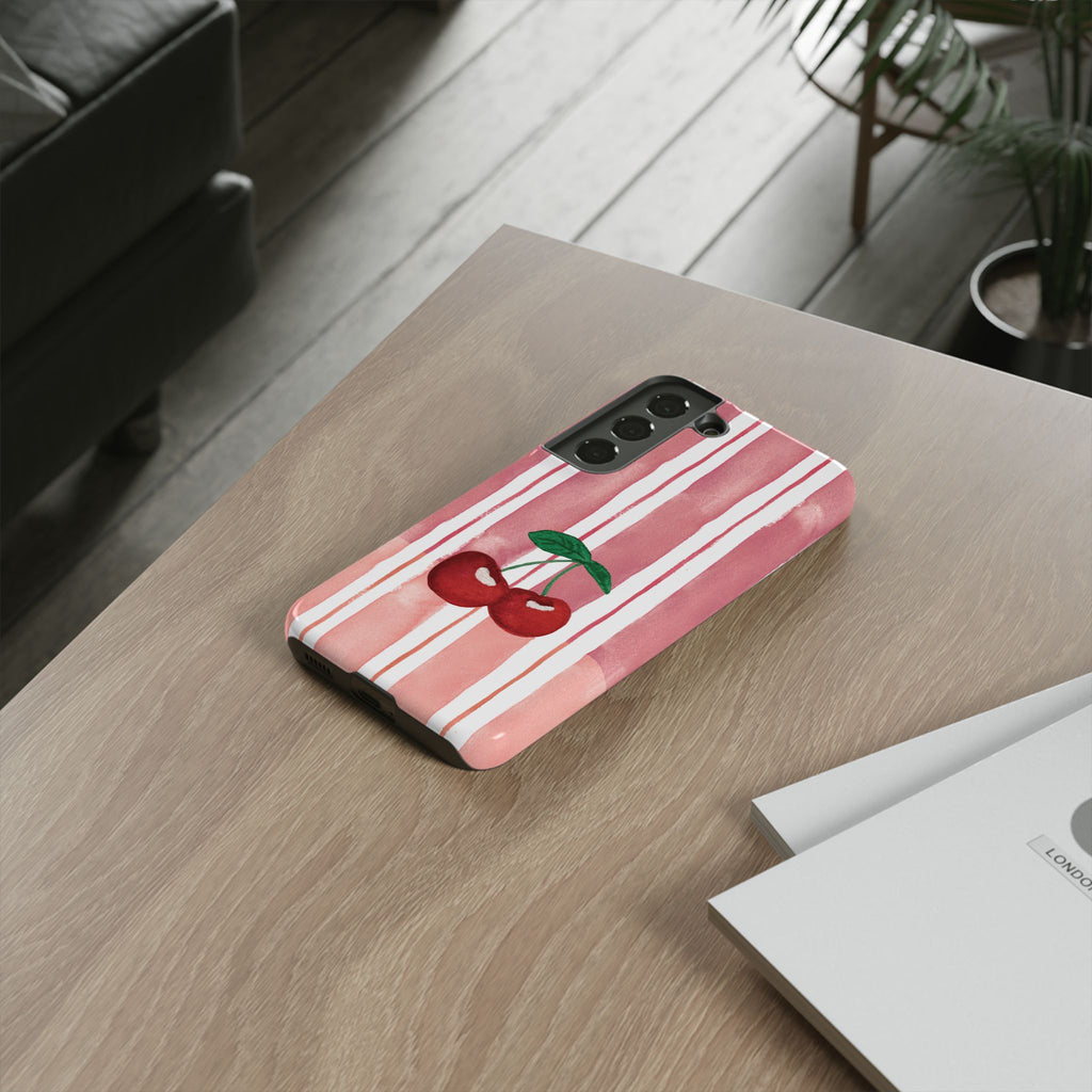 Cherry Orchard Stripes Phone Case