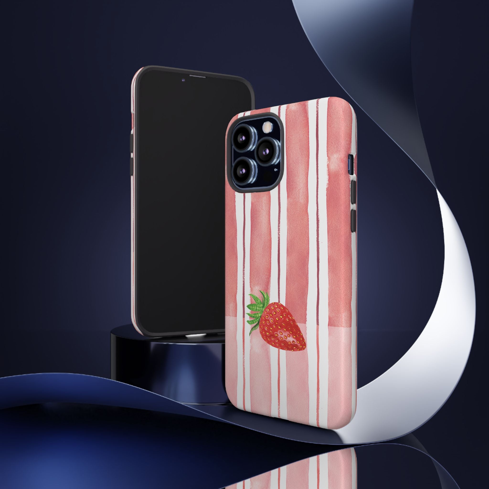 Strawberry Orchard Stripes Phone Case