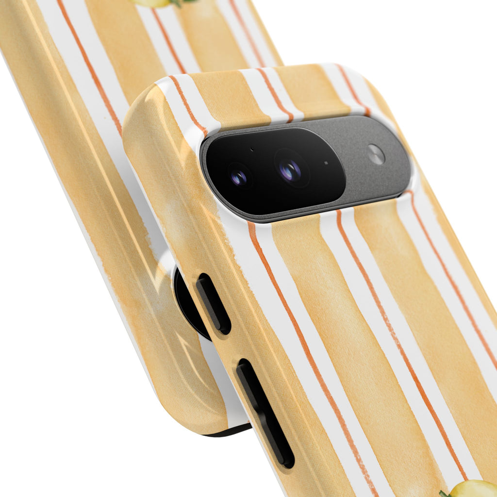 Lemon Orchard Stripes Phone Case