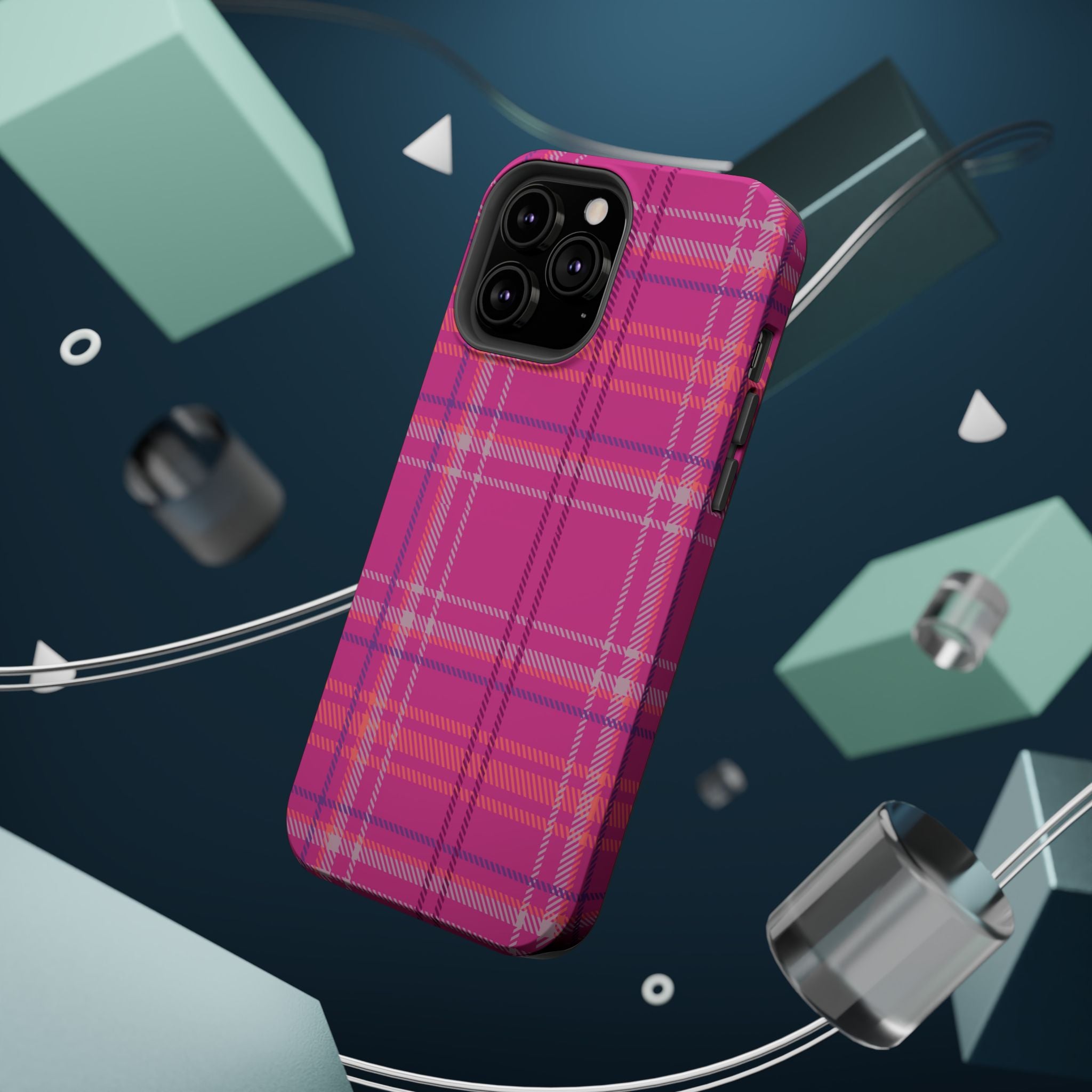 Berry Crush Plaid Magnetic Phone Case