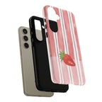 Strawberry Orchard Stripes Phone Case
