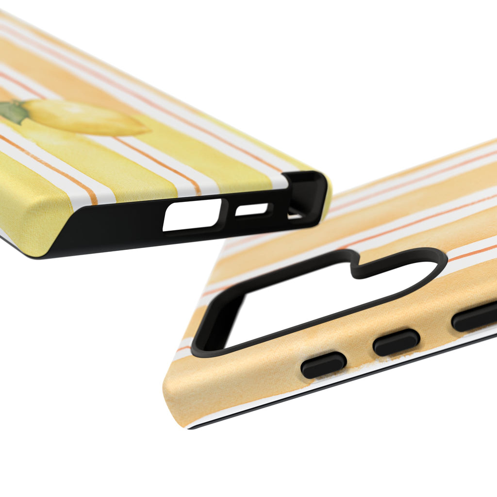 Lemon Orchard Stripes Phone Case