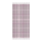 The Plaid Edit Mauve Boho Beach Towel