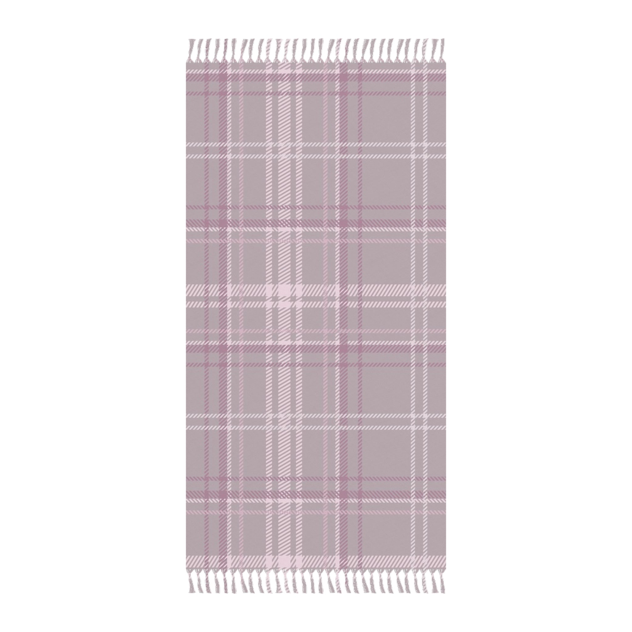 The Plaid Edit Mauve Boho Beach Towel