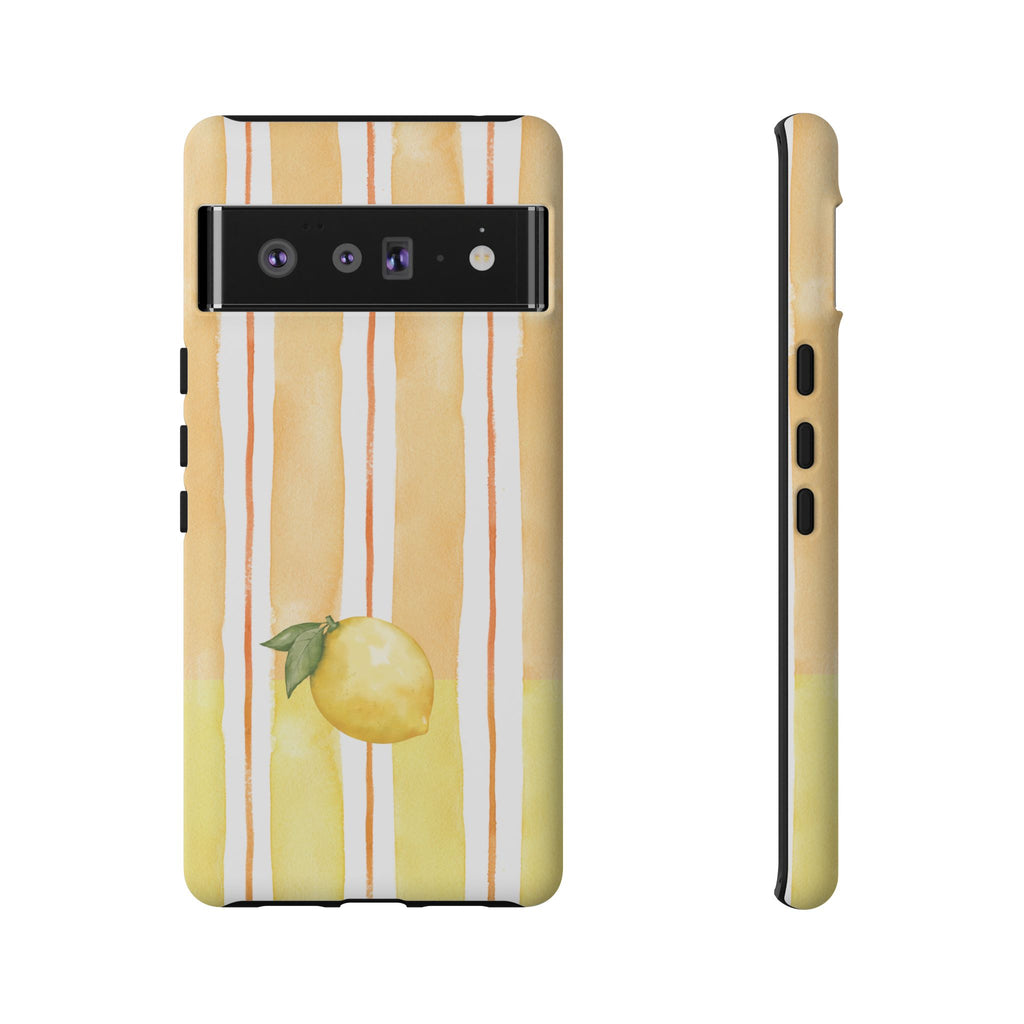 Lemon Orchard Stripes Phone Case