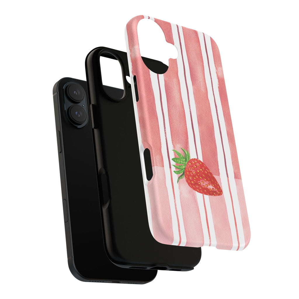 Strawberry Orchard Stripes Phone Case