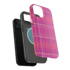 Berry Crush Plaid Magnetic Phone Case
