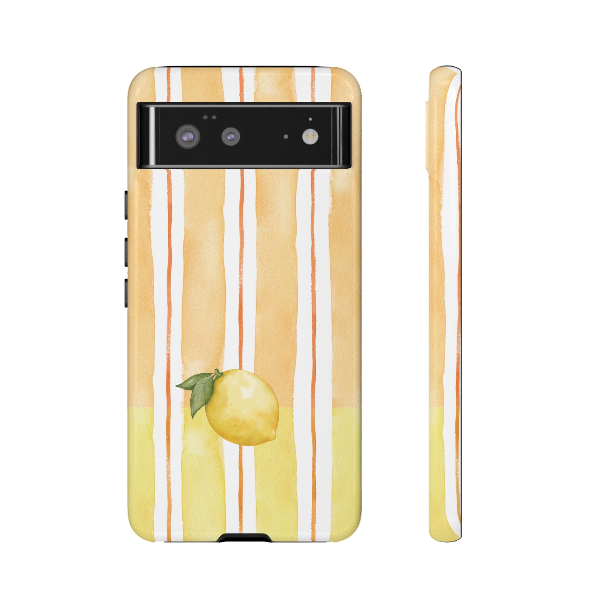 Lemon Orchard Stripes Phone Case