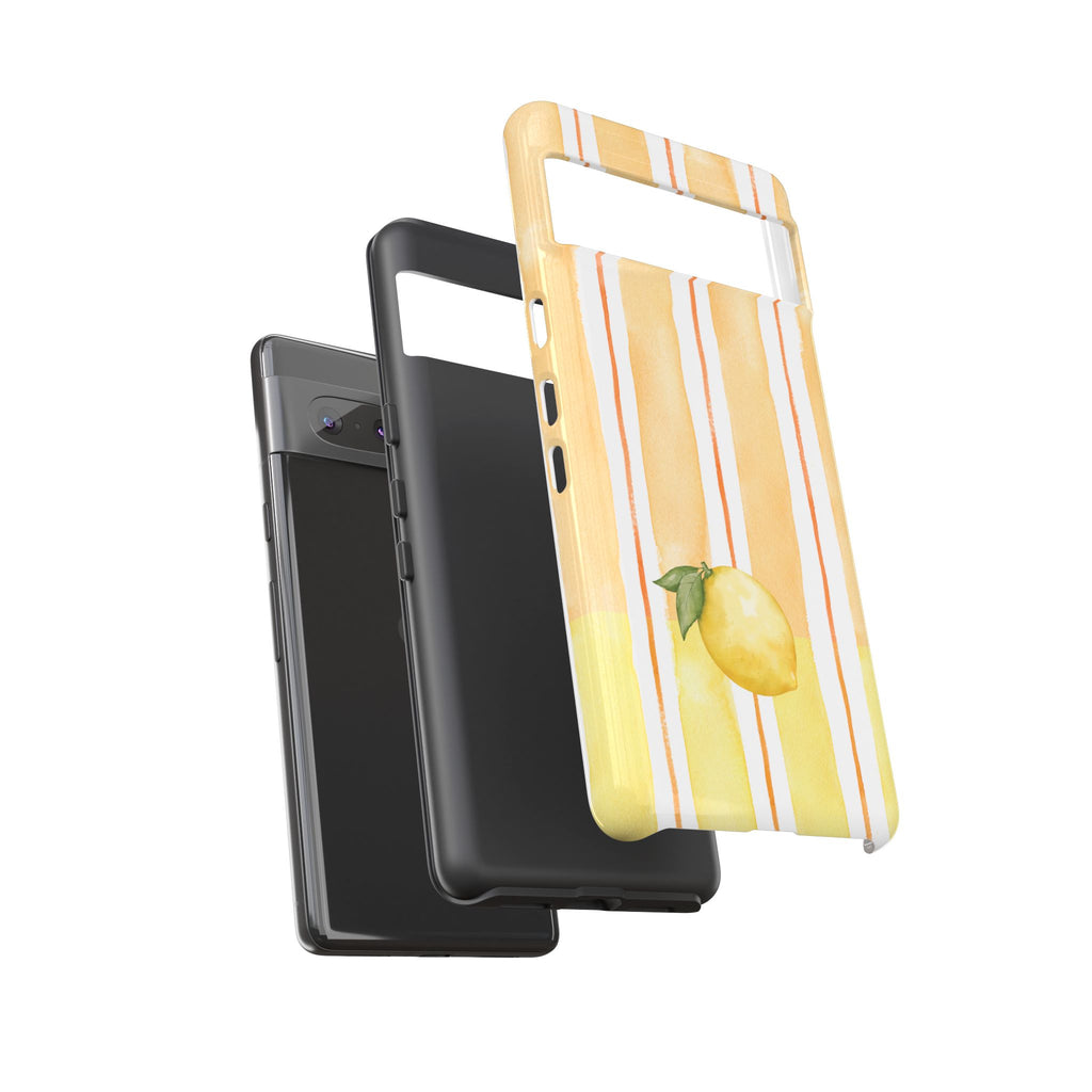 Lemon Orchard Stripes Phone Case