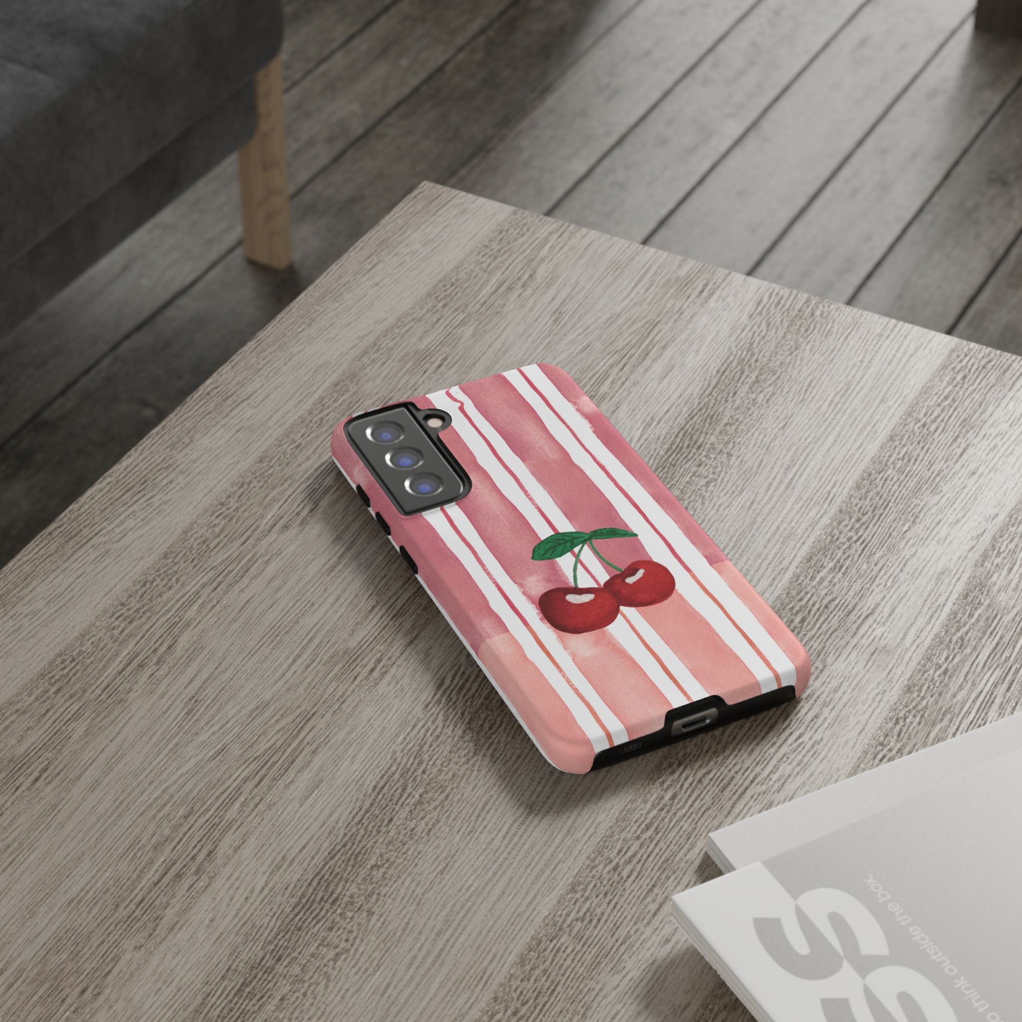 Cherry Orchard Stripes Phone Case