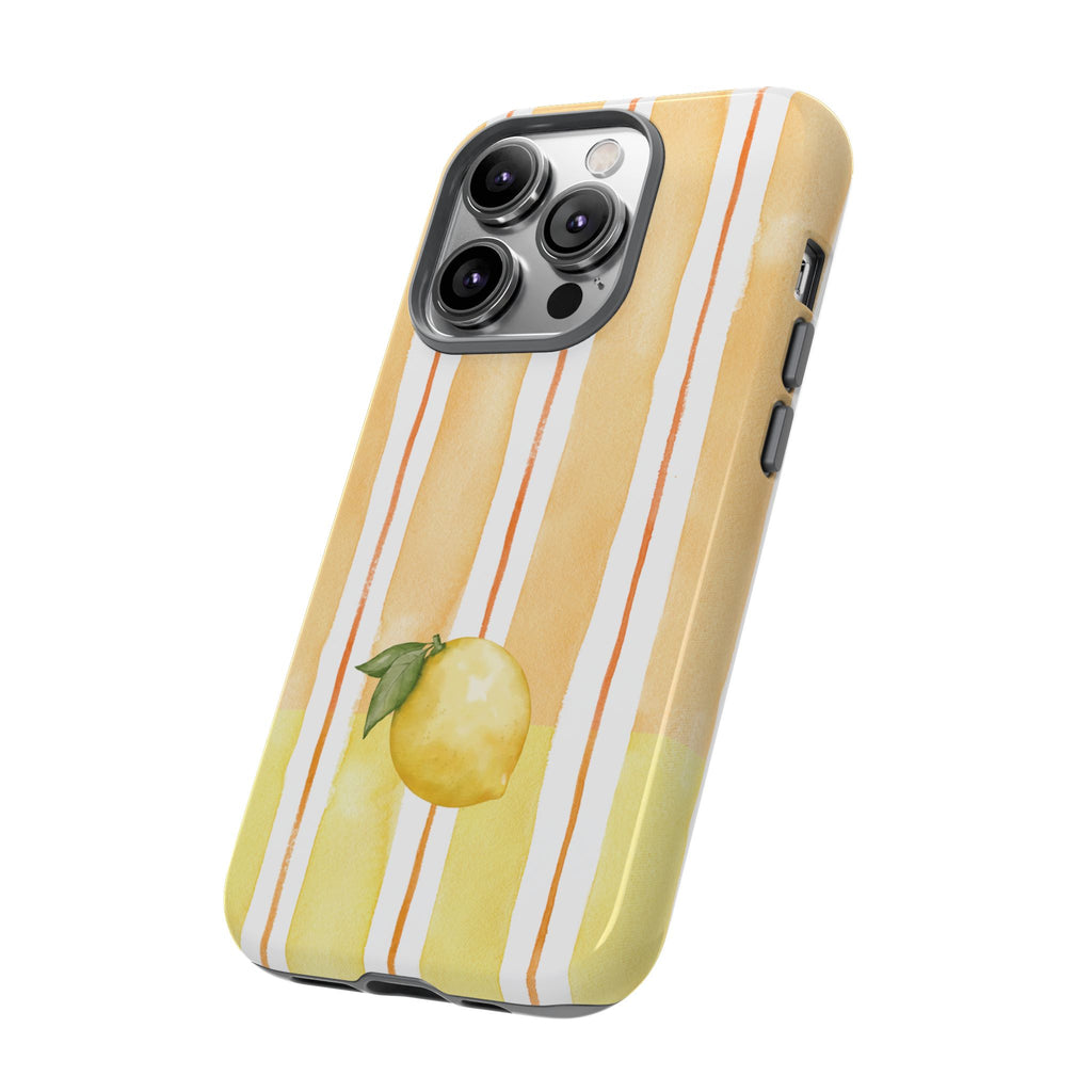 Lemon Orchard Stripes Phone Case