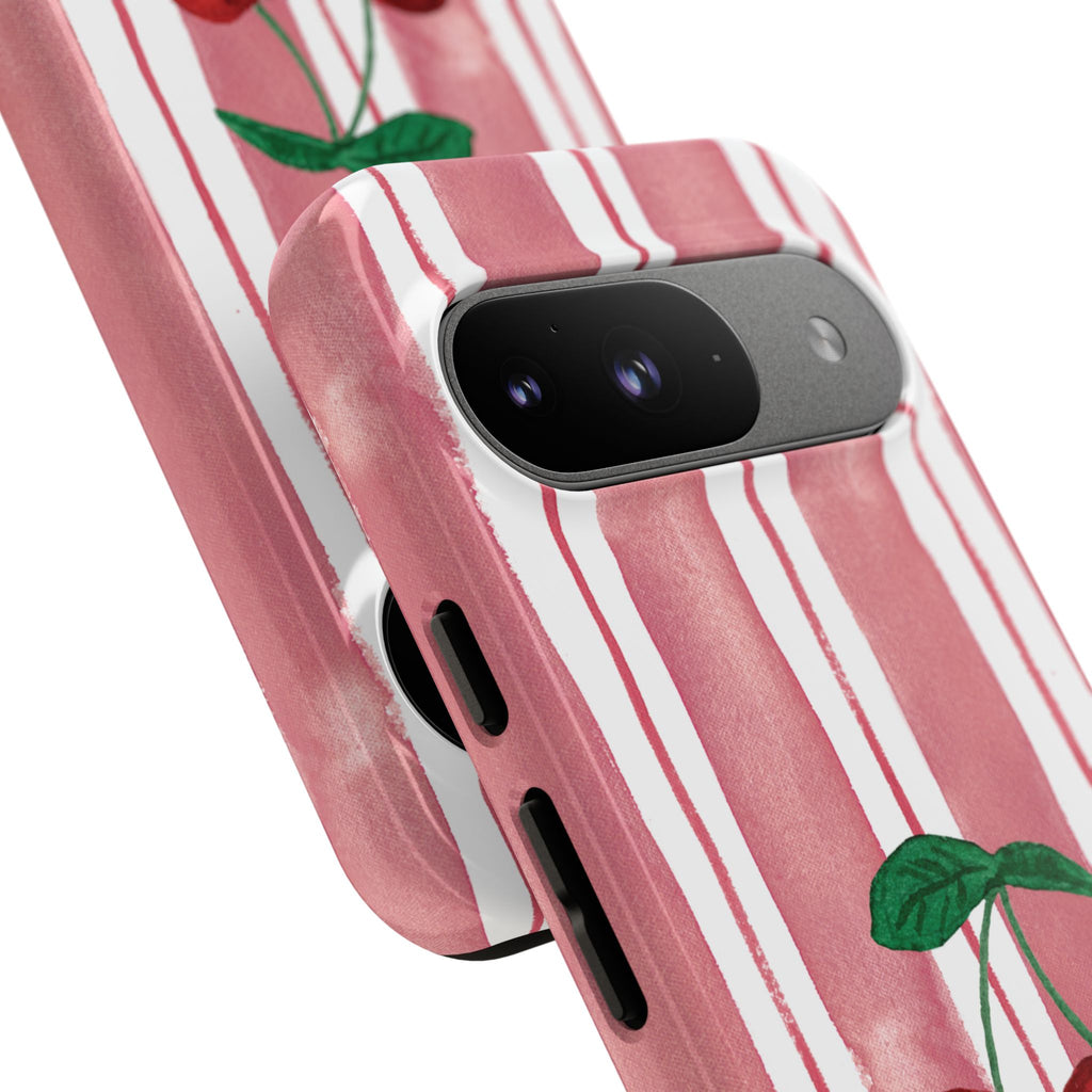 Cherry Orchard Stripes Phone Case