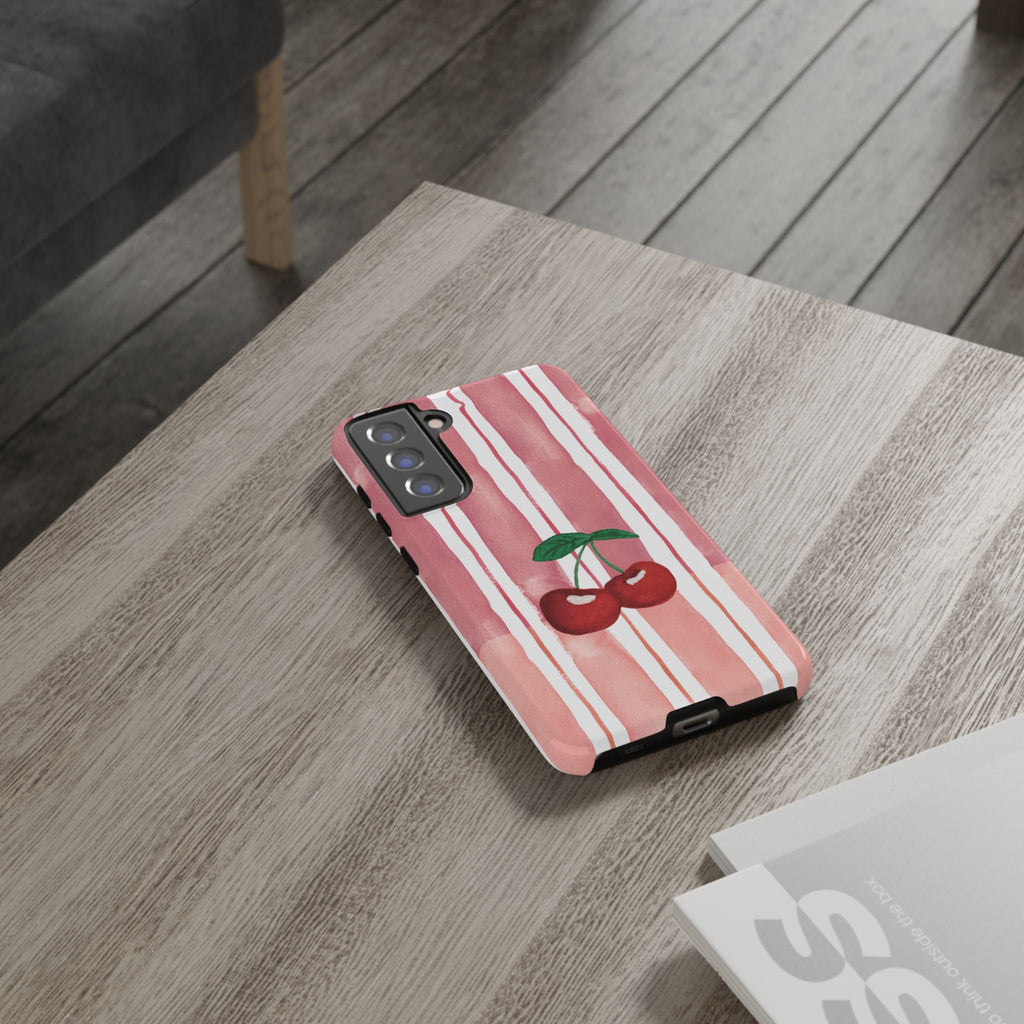 Cherry Orchard Stripes Phone Case