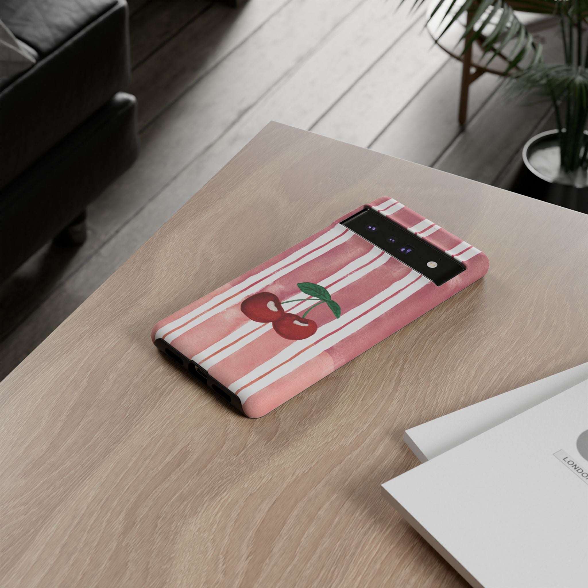 Cherry Orchard Stripes Phone Case