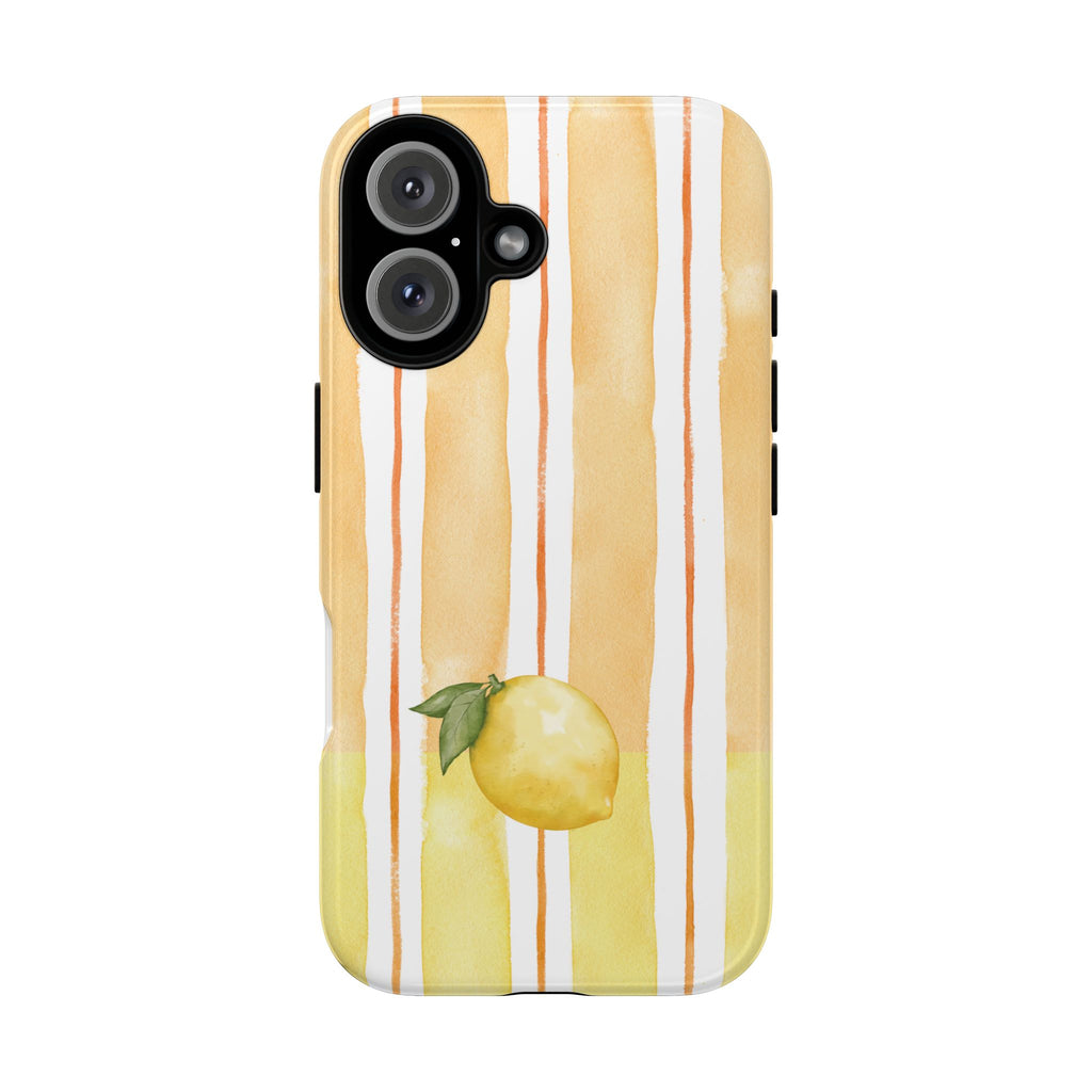 Lemon Orchard Stripes Phone Case