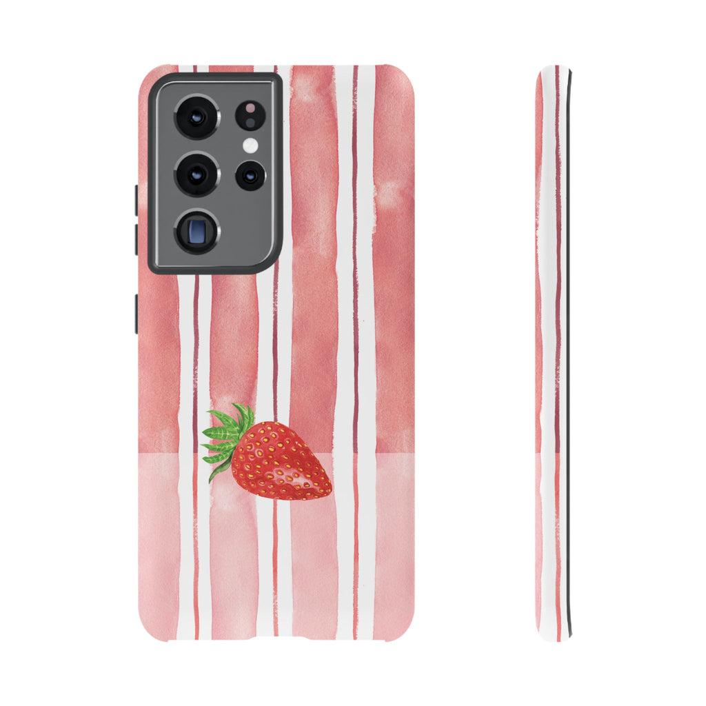 Strawberry Orchard Stripes Phone Case
