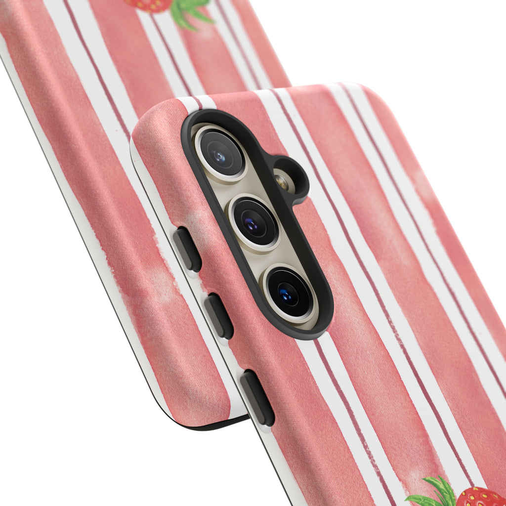 Strawberry Orchard Stripes Phone Case