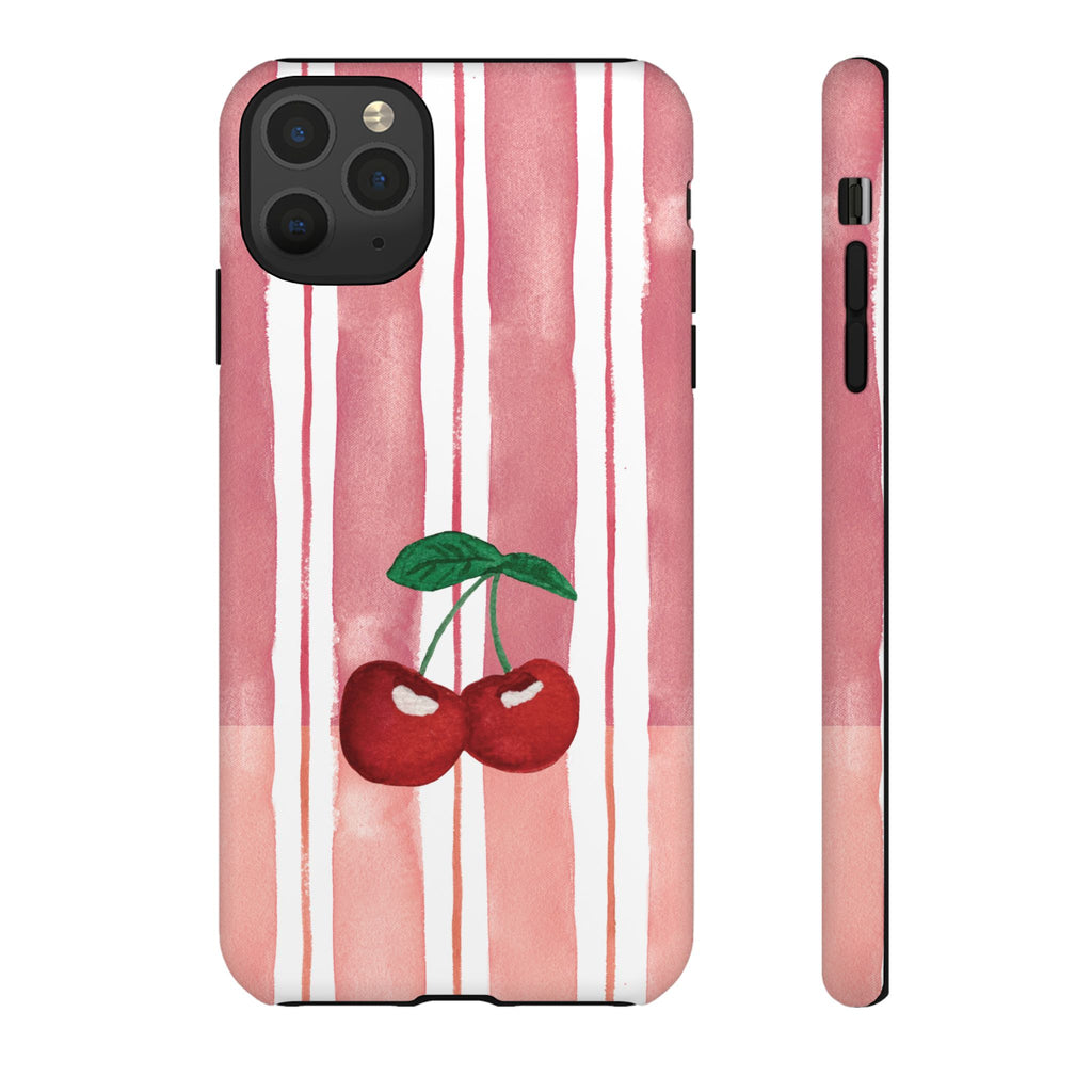 Cherry Orchard Stripes Phone Case