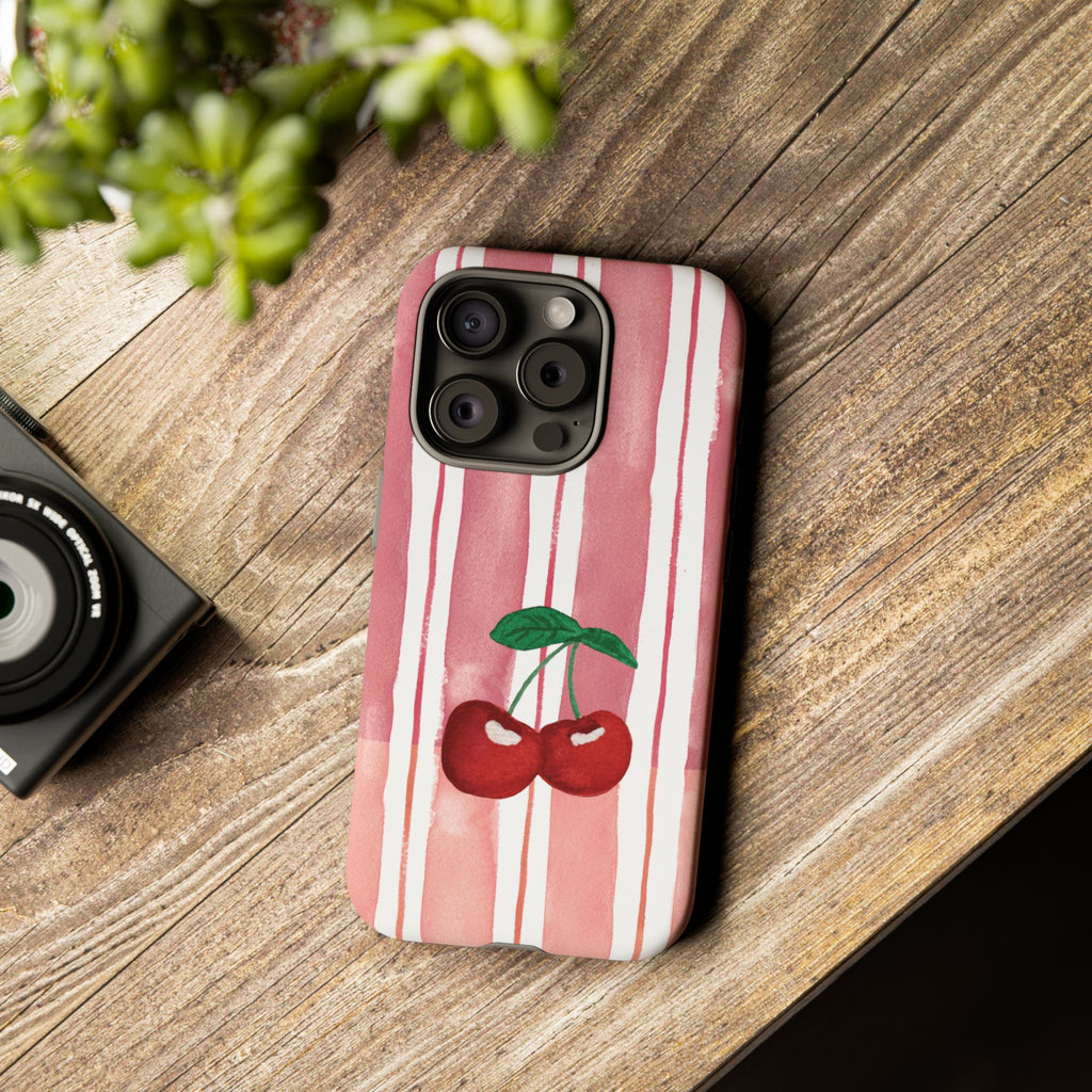 Cherry Orchard Stripes Phone Case