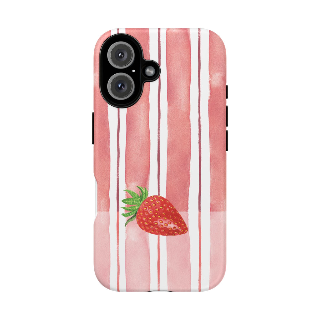 Strawberry Orchard Stripes Phone Case
