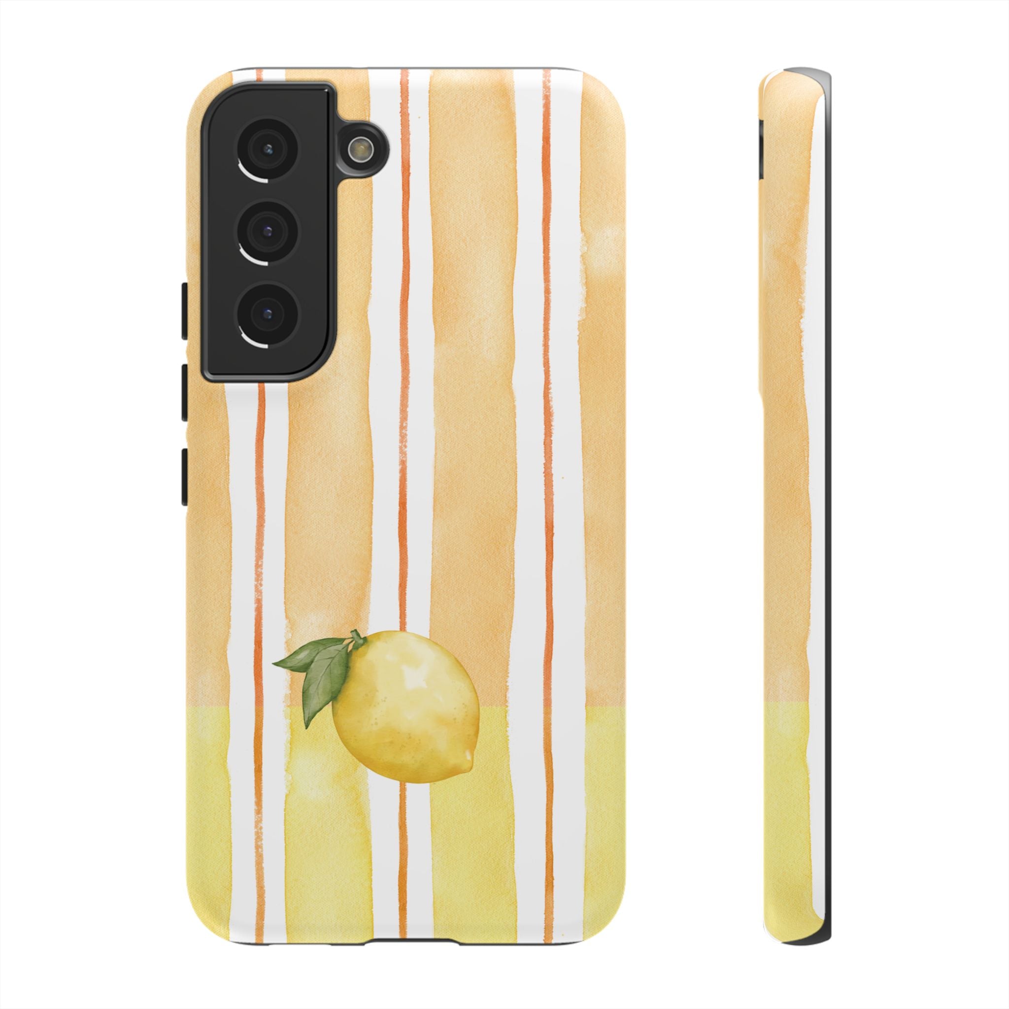 Lemon Orchard Stripes Phone Case
