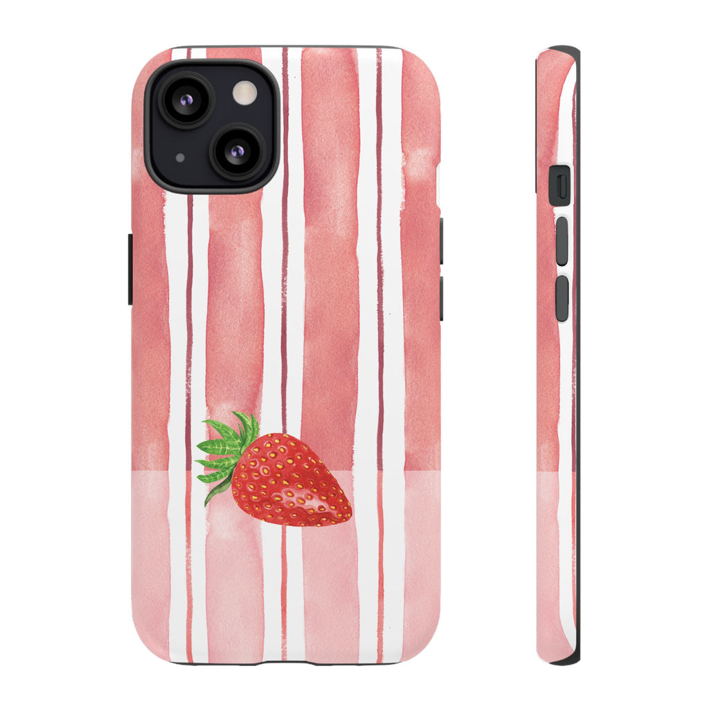 Strawberry Orchard Stripes Phone Case
