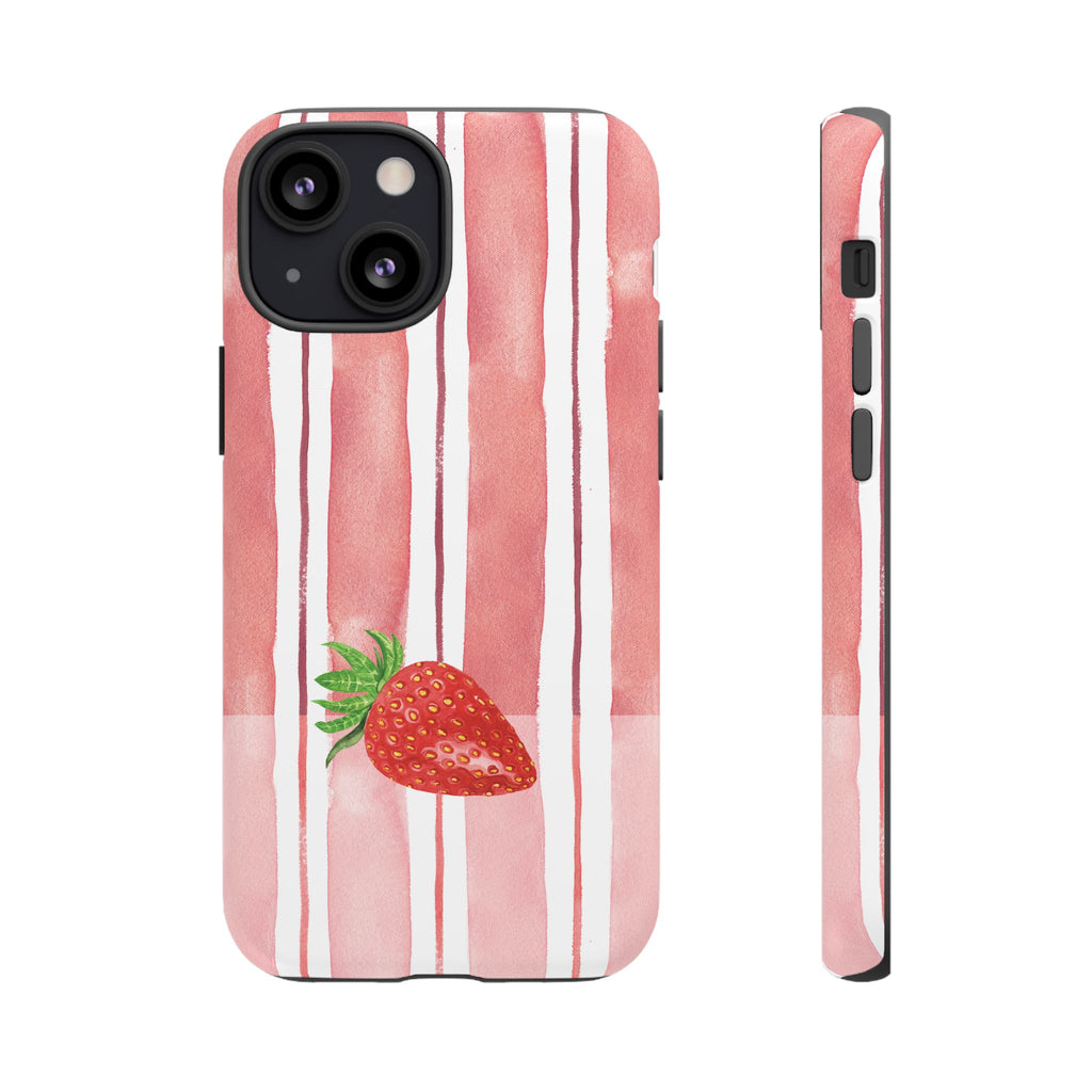 Strawberry Orchard Stripes Phone Case