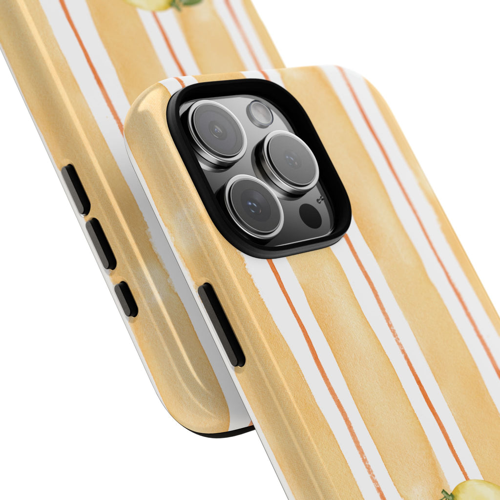 Lemon Orchard Stripes Phone Case