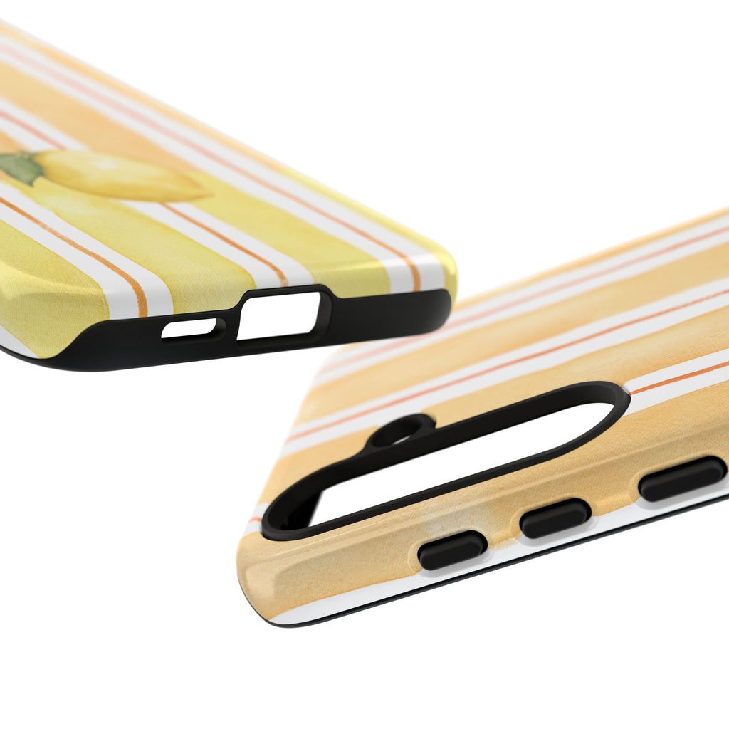 Lemon Orchard Stripes Phone Case