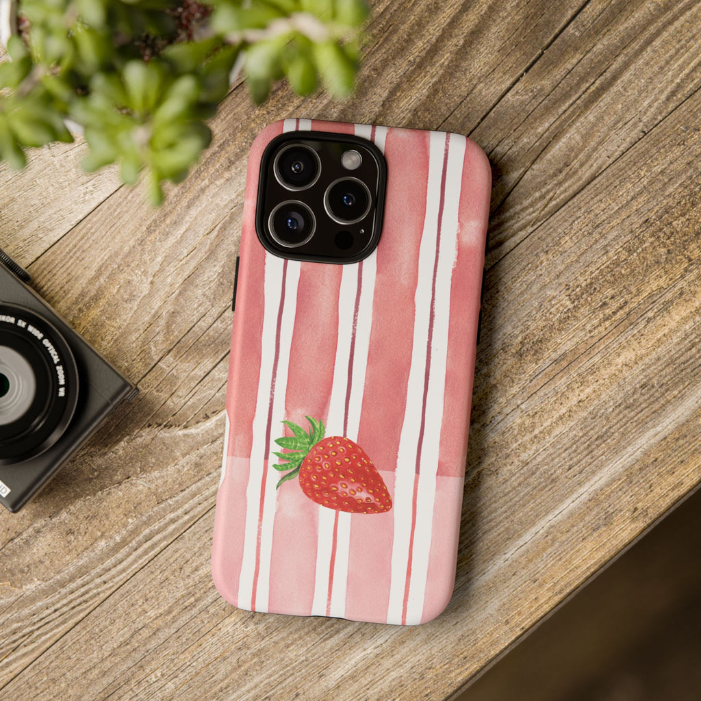 Strawberry Orchard Stripes Phone Case