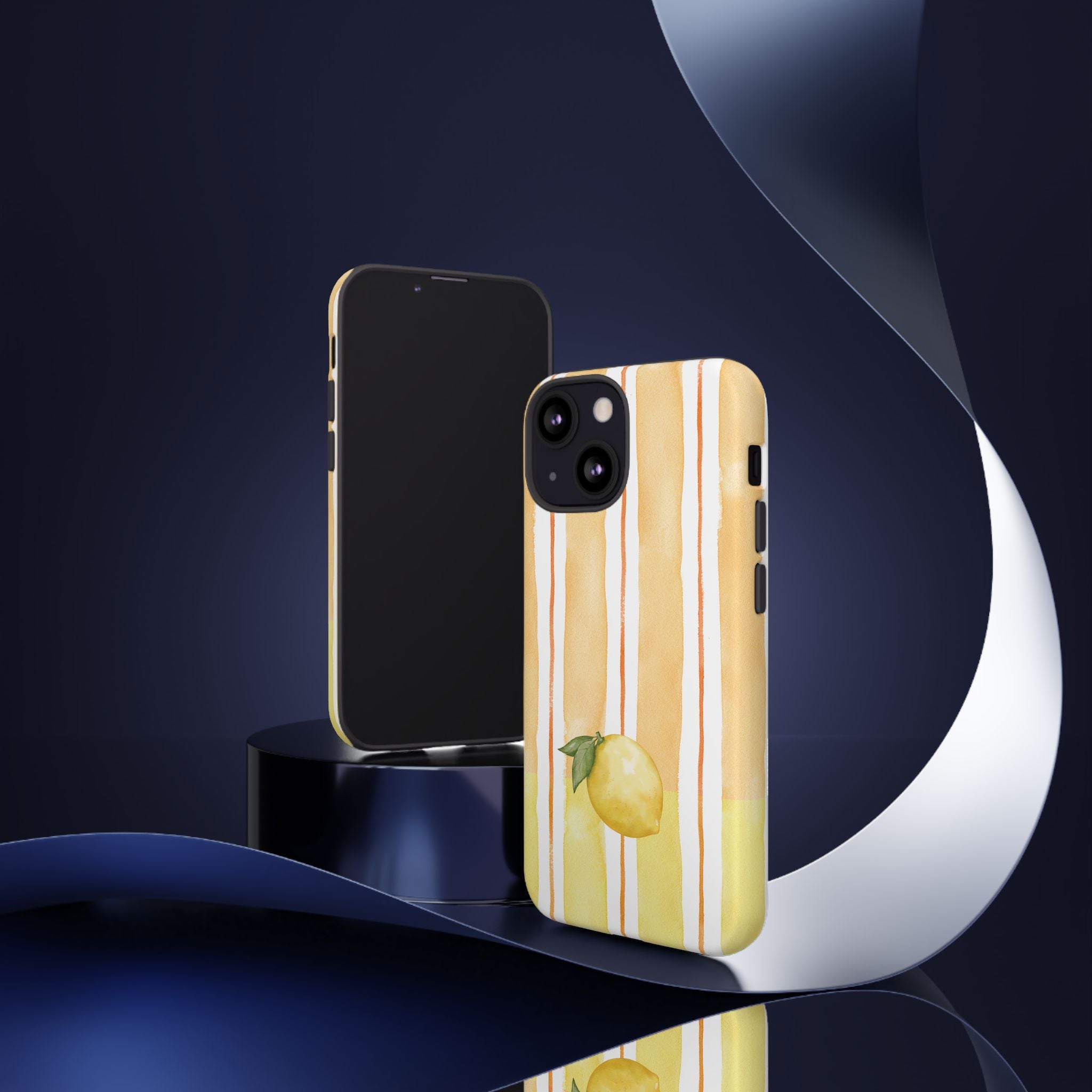 Lemon Orchard Stripes Phone Case