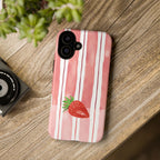 Strawberry Orchard Stripes Phone Case