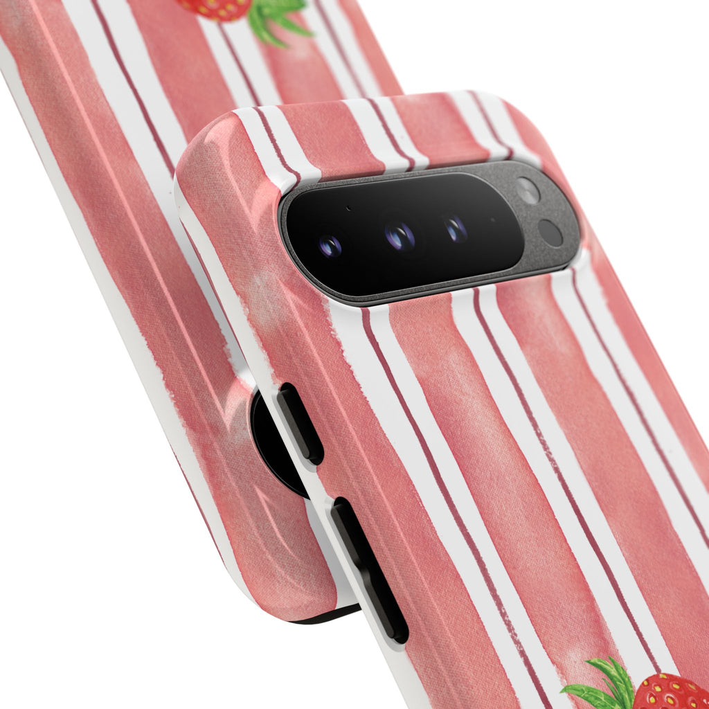 Strawberry Orchard Stripes Phone Case