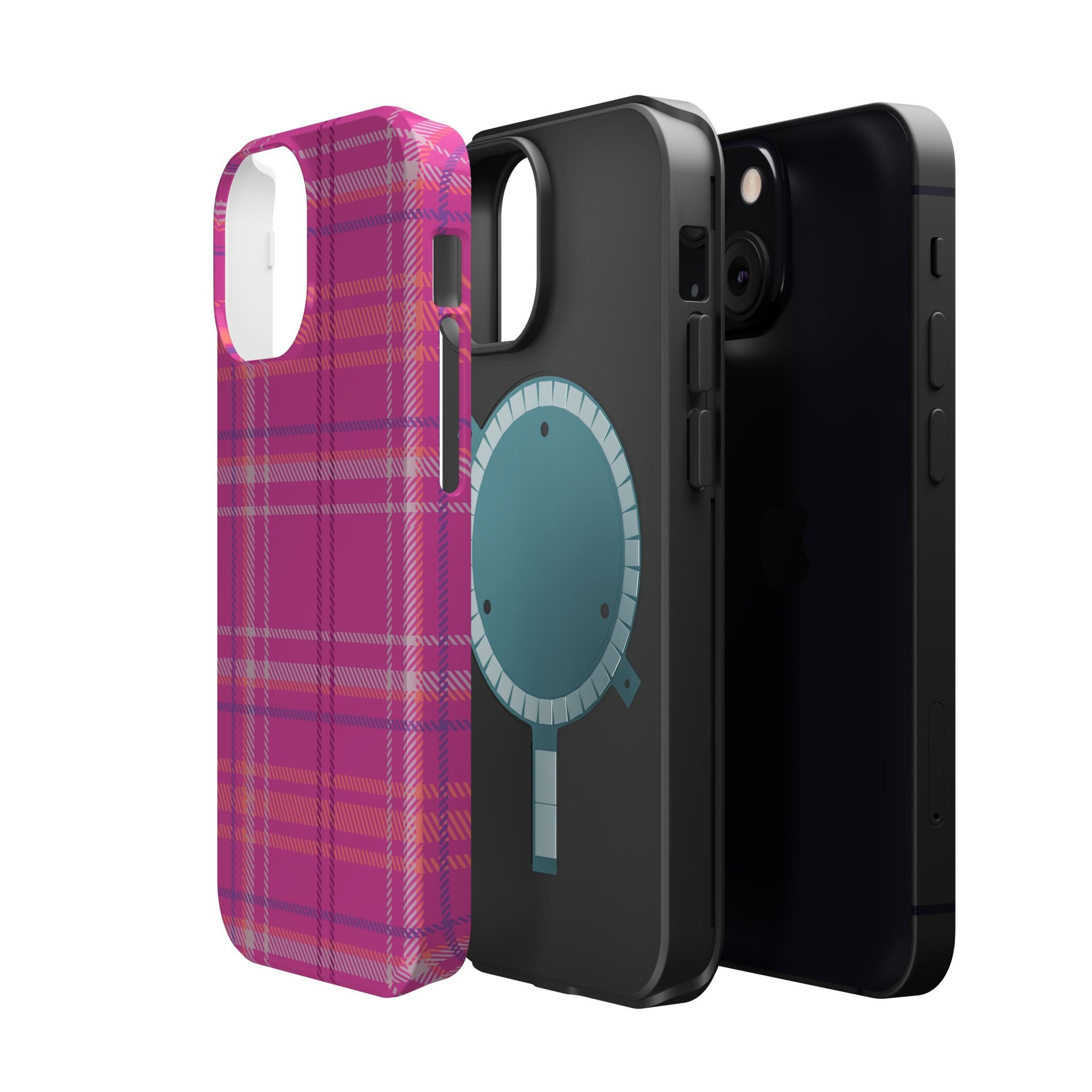 Berry Crush Plaid Magnetic Phone Case