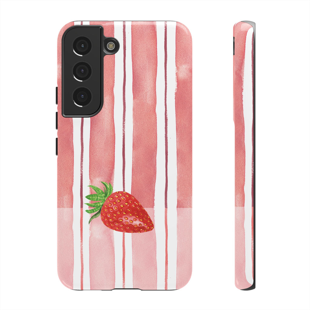 Strawberry Orchard Stripes Phone Case