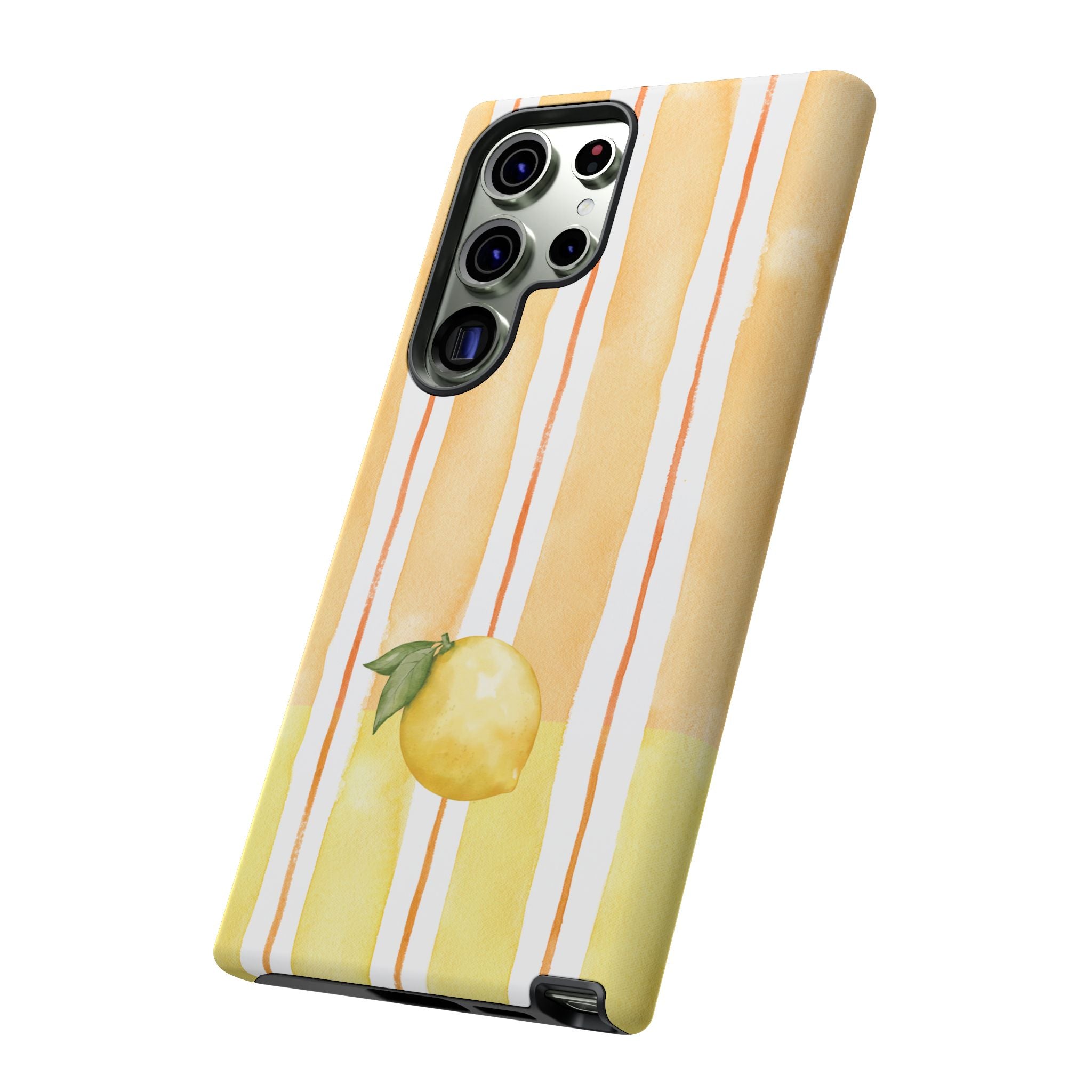 Lemon Orchard Stripes Phone Case