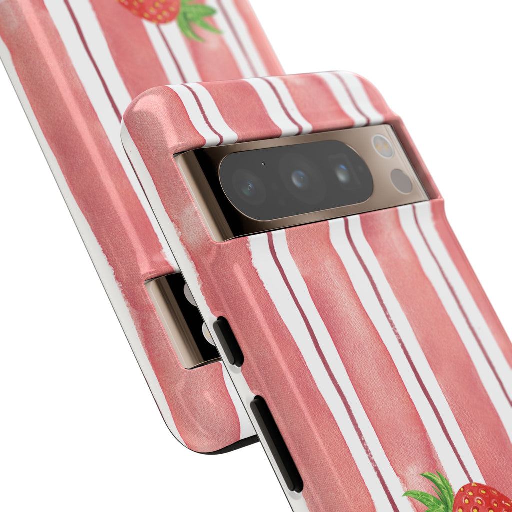 Strawberry Orchard Stripes Phone Case