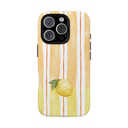 Lemon Orchard Stripes Phone Case